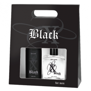 Мъжки подаръчен комплект Афтършейв + Део спрей -   X Black  - Jean Marc